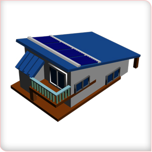 部分暖房型の太陽熱オンドル暖房システム